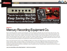 Tablet Screenshot of mercuryrecordingequipment.com